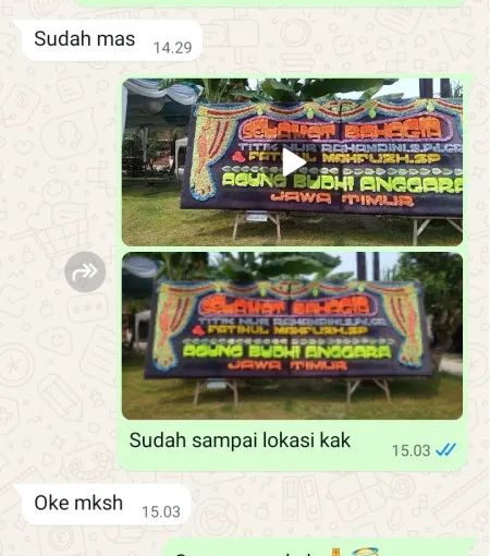 Pengiriman Papan Bunga Panjang Jiwo Tenggilis Mejoyo